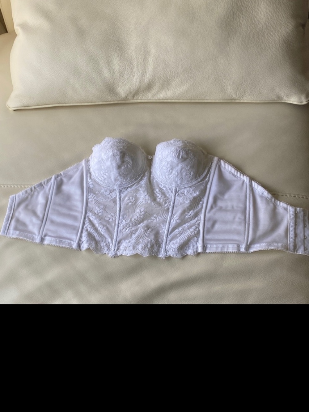 White Lace Strapless or with straps Bustier or corset - Picture 3 of 15